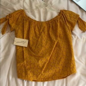 Off The Shoulder Yellow Top